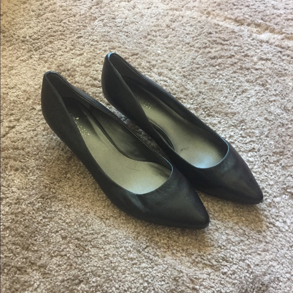 Nine West Black Pointy Toe Heels
